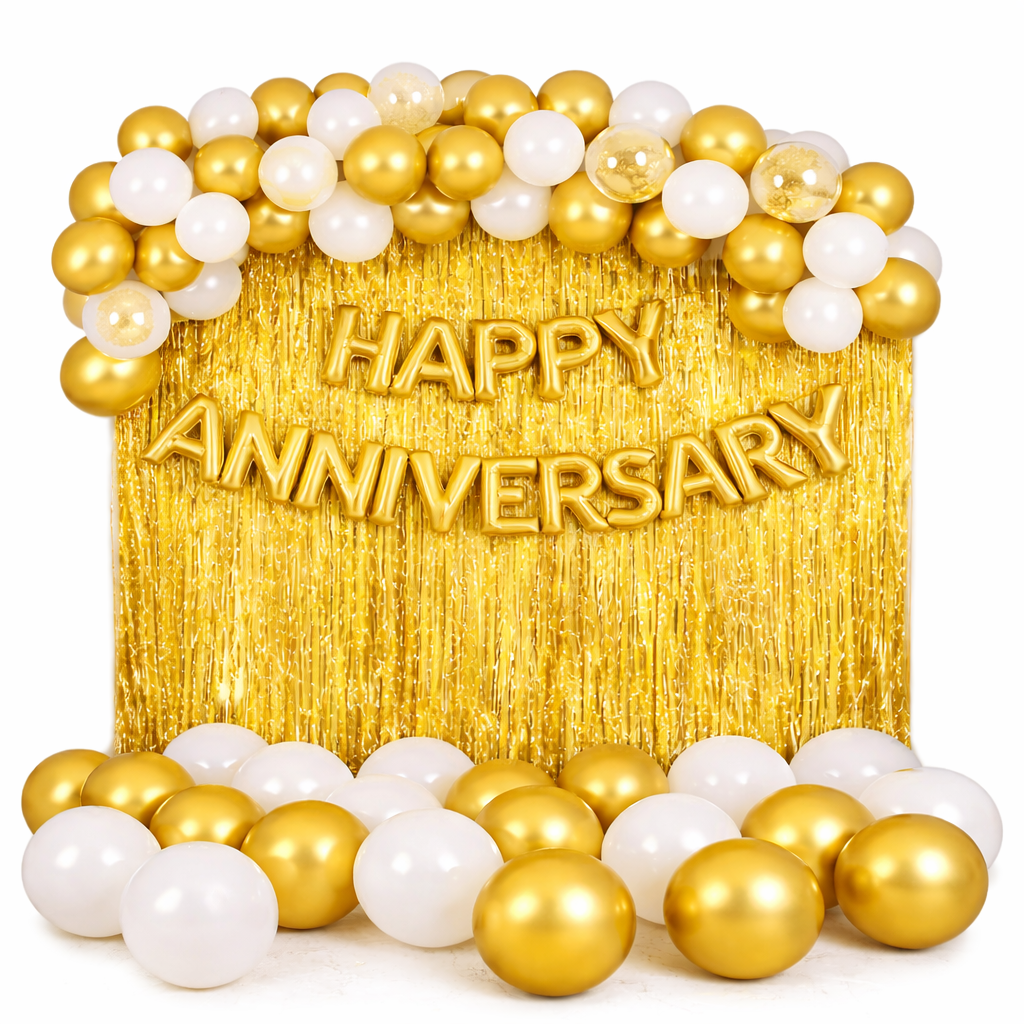 Happy Anniversary Gold Decoration Kit