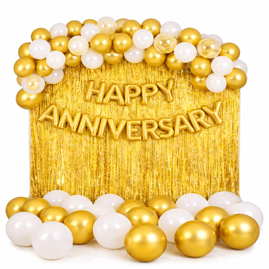 Happy Anniversary Gold Decoration Kit