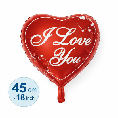 “I Love You” Red Heart Foil Balloon – 18 Inch Valentine’s Decoration