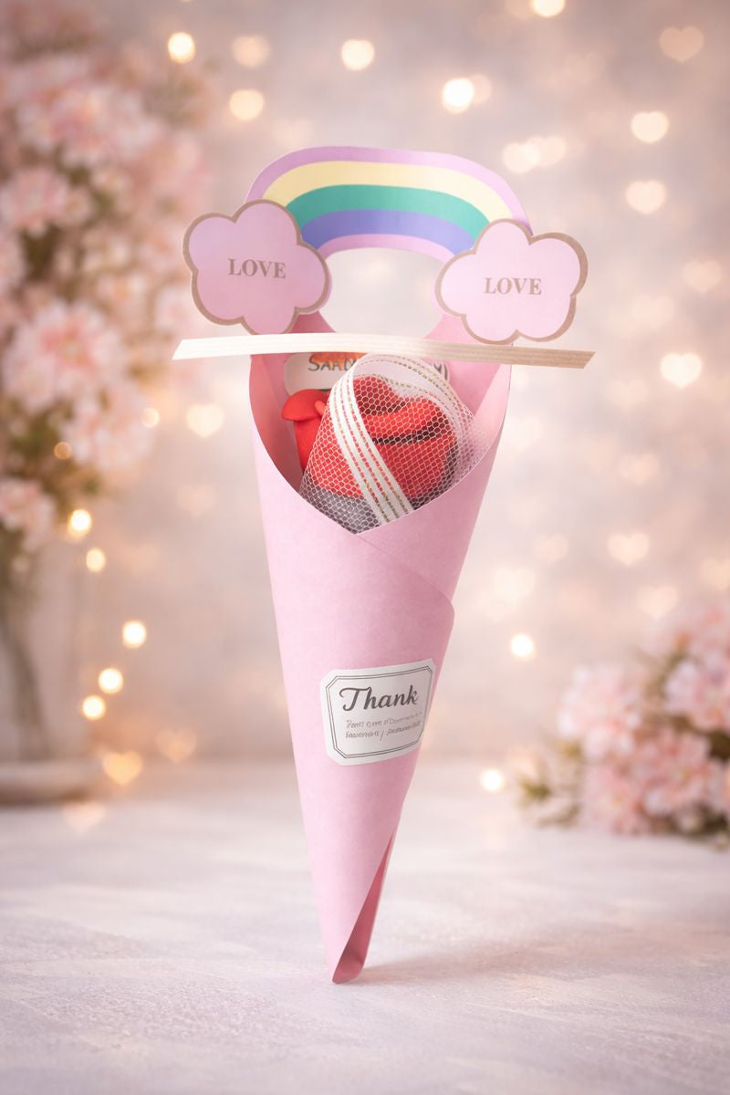 Valentine’s Day Gift Bouquet Cone – Romantic Love Decoration Gift