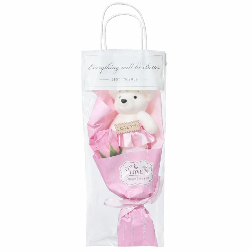 Valentine’s Day Teddy Bear & Rose Gift Bouquet – Romantic Love Surprise