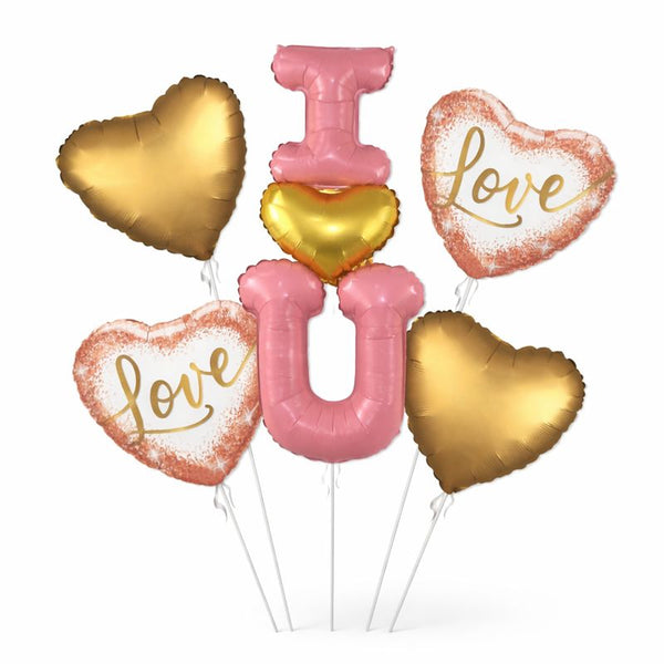 I Love U Foil Balloon Decoration – Romantic Valentine Decor