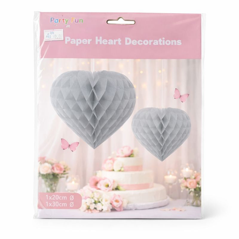Honeycomb Paper Heart Hanging Decoration – Party & Valentine Decor