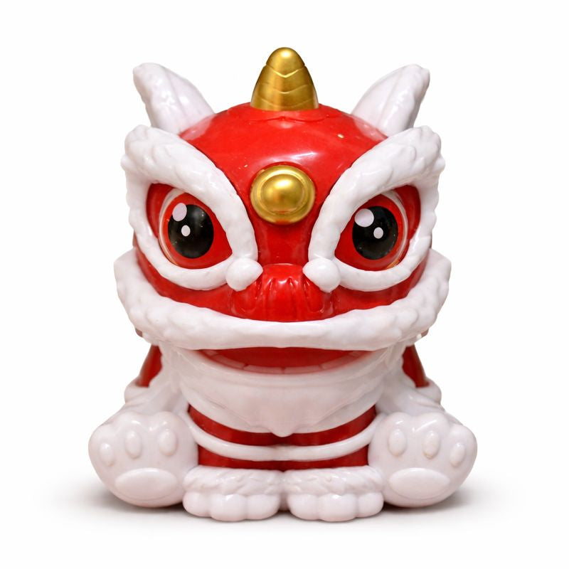 Chinese Lion Décor Figurine – Resin Table Ornament with Display Box (12 cm)