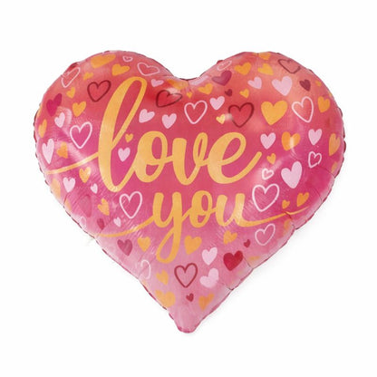 Love You Heart Foil Balloon – 18 Inch Party Decoration