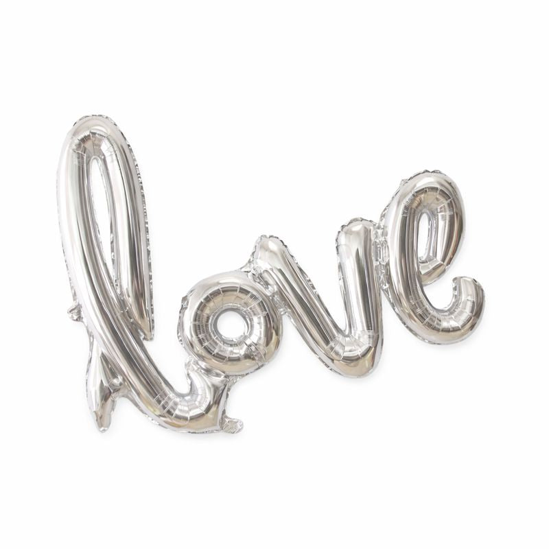 Silver LOVE Foil Balloon – 40 Inch Party Decoration