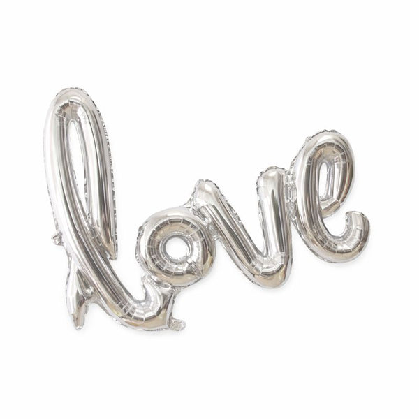 Silver LOVE Foil Balloon – 40 Inch Party Decoration