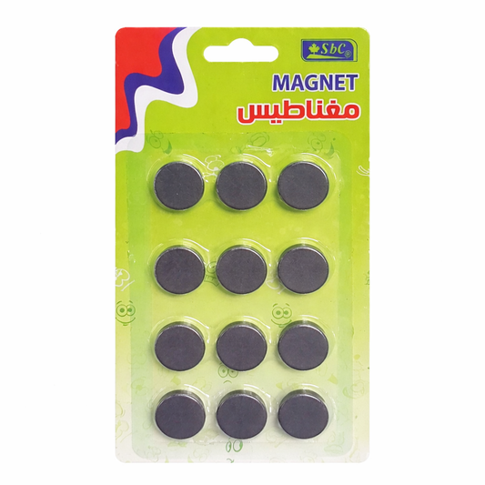 Round Office Magnets – Strong Hold – Pack of 12 Pieces