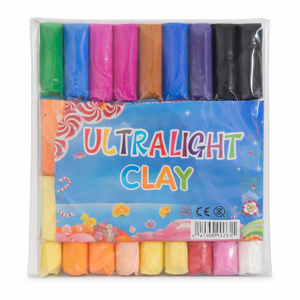 Ultra Light Modeling Clay Set – Assorted Colours (Multi-Pack)
