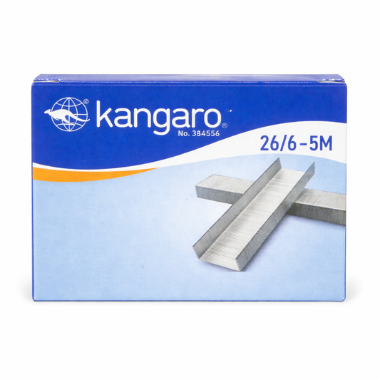 Kangaro Staples 26/6-5M High Carbon Steel – Pack