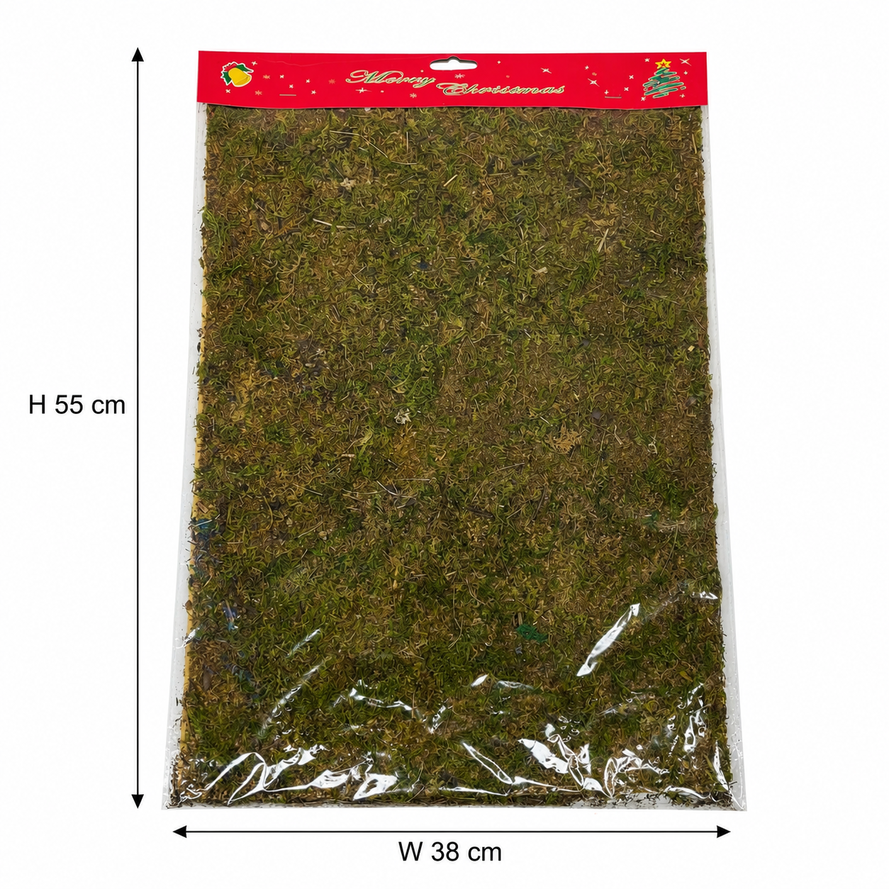 Natural Moss Sheet for Christmas Village Displays and Festive DIY Decorations