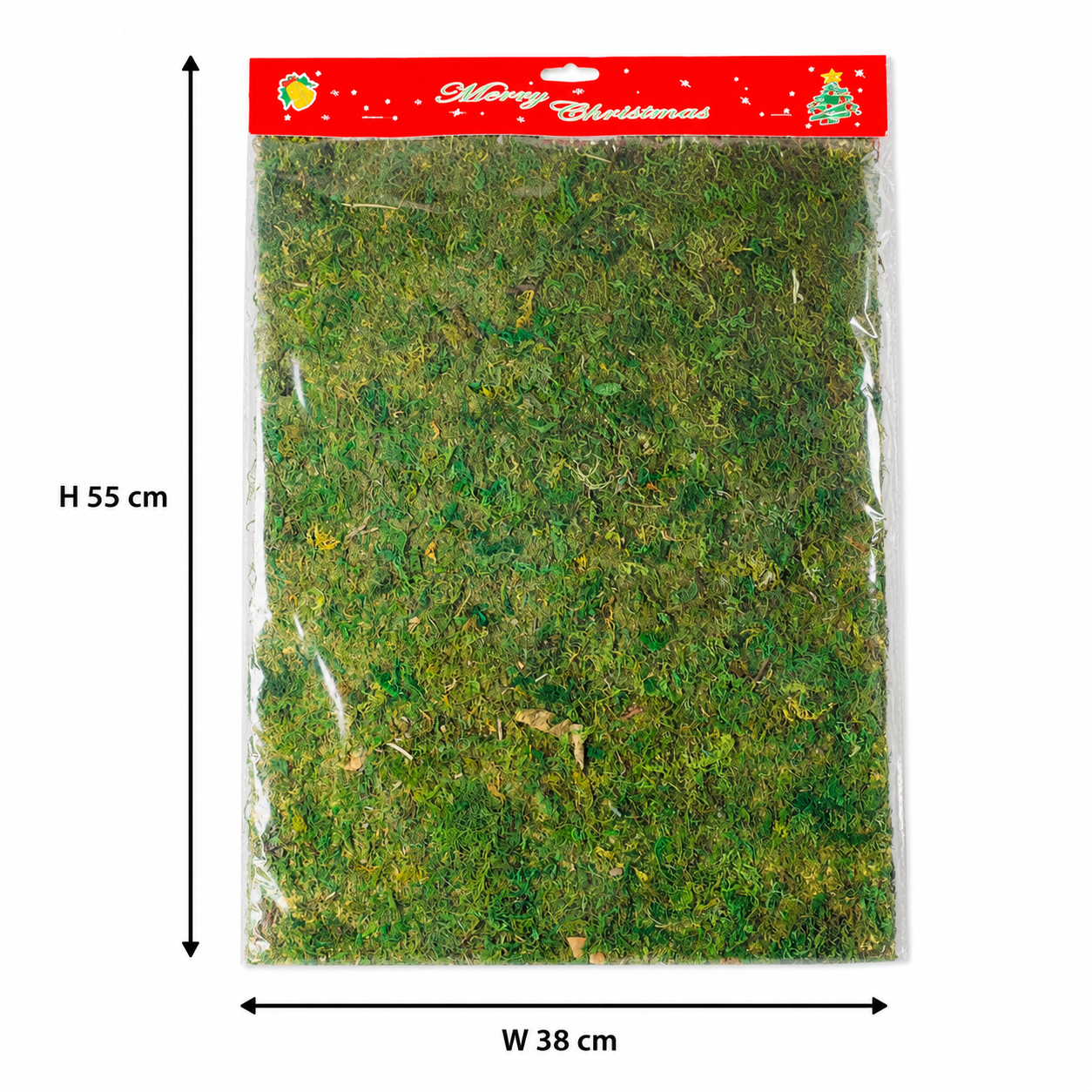 Green Decorative Moss Sheet for Christmas Villages and Festive Displays