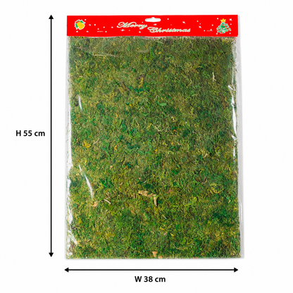 Green Decorative Moss Sheet for Christmas Villages and Festive Displays