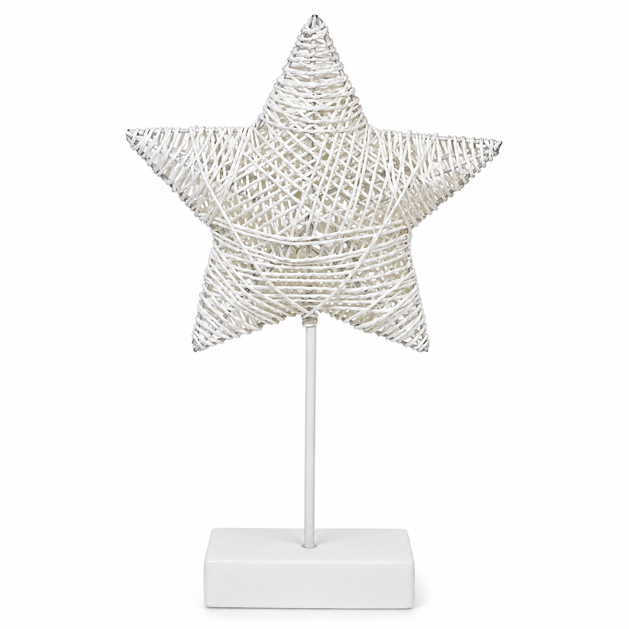 LED Woven Star Table Decoration with Stand for Christmas Home Decor