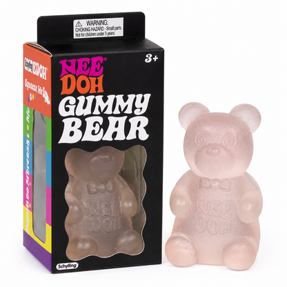 NeeDoh Gummy Bear Clear Squishy Stress Toy – Soft Sensory Fidget Toy