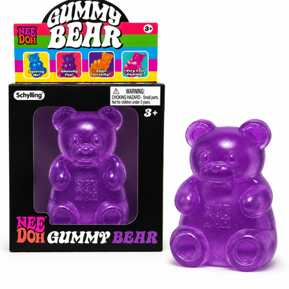 NeeDoh Gummy Bear Purple Super Solid Squish Stress Relief Sensory Fidget Toy
