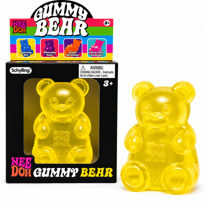 NeeDoh Gummy Bear Yellow Super Solid Squish Stress Relief Sensory Toy