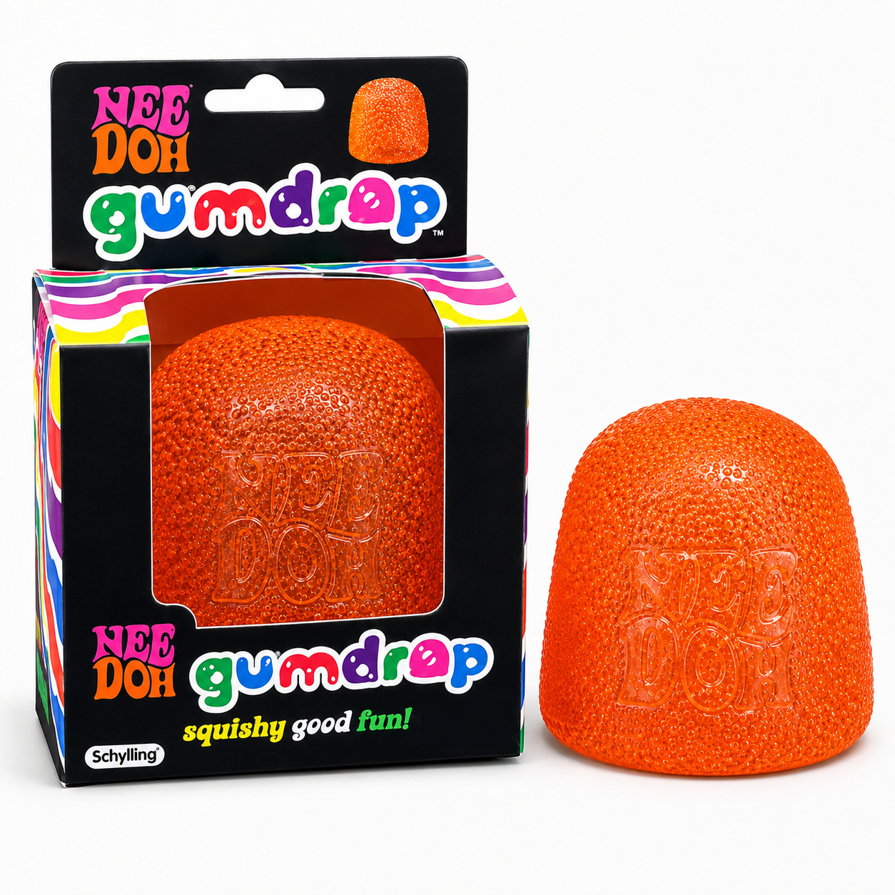 NeeDoh Gumdrop – Orange Squishy Stress Ball