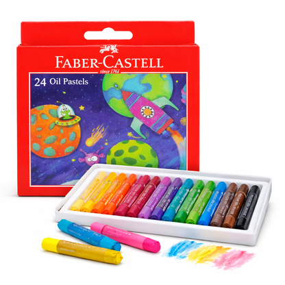 Faber-Castell Oil Pastels 24 Colors Smooth Blending Art Set