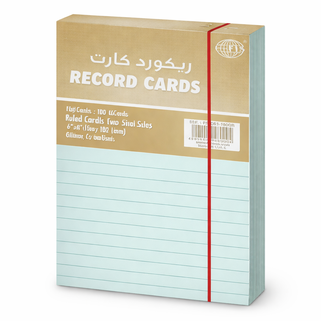 Record Cards 6x4 Inch Ruled Index Cards 100 Sheets Pack