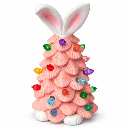Light-Up Easter Bunny Ceramic Decor – 20cm Table Centerpiece with LED Glow