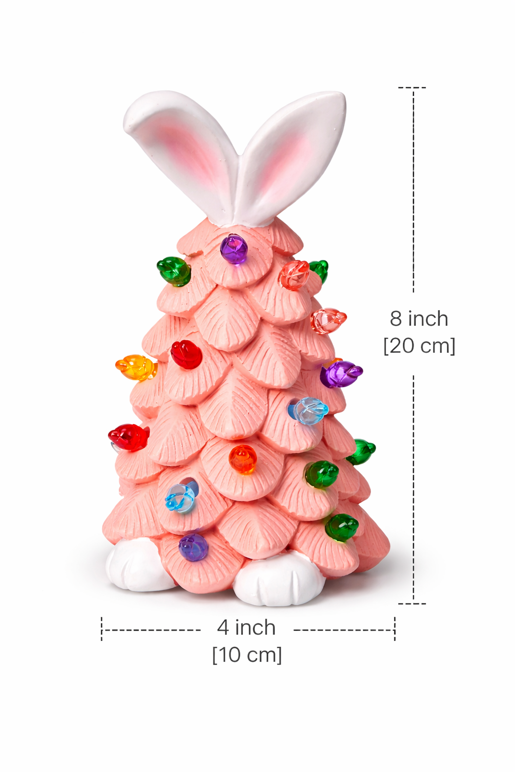 Light-Up Easter Bunny Ceramic Decor – 20cm Table Centerpiece with LED Glow