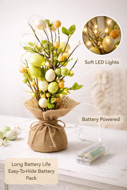 Light-Up Easter Egg Tree – 50cm Spring Table Centerpiece Decor