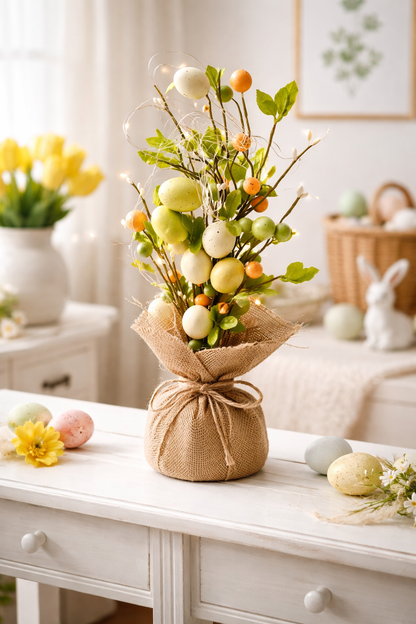 Light-Up Easter Egg Tree – 50cm Spring Table Centerpiece Decor