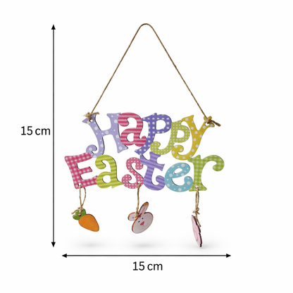 Easter Hanging Sign – Wooden Bunny Door & Wall Decoration 15cm