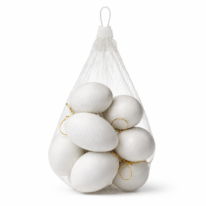 DIY Easter Hanging Eggs – Pack of 10 White Craft Eggs (6cm)