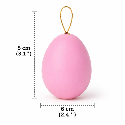 Easter Hanging Egg Decorations Set of 10 – Colorful Plastic Ornaments 8x6 cm for Tree & Party Decor