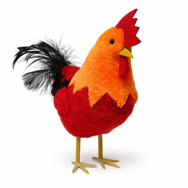 Easter Plush Rooster Decoration – Standing Chicken Table Decor (20cm)