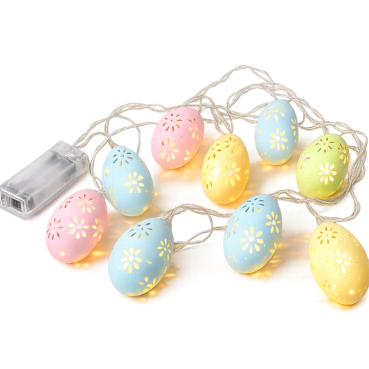 Easter Egg String Lights 10 PCS – LED Decorative Fairy Lights for Party, Home & Table Decor