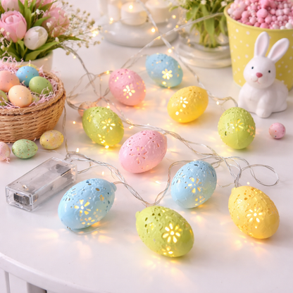 Easter Egg String Lights 10 PCS – LED Decorative Fairy Lights for Party, Home & Table Decor