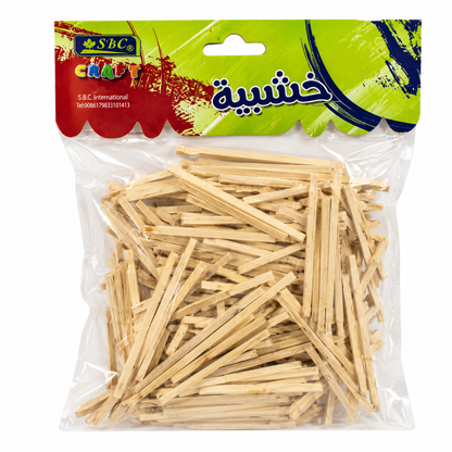 Natural Wooden Craft Sticks for DIY School Projects and Art Activities