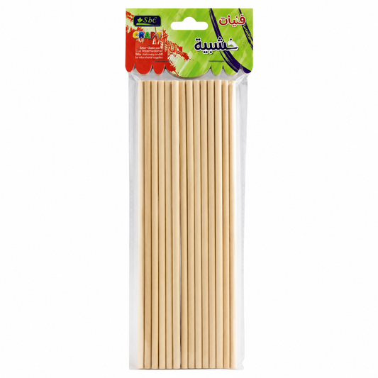 Wooden Craft Sticks for DIY Art & Craft Projects – 30 cm x 0.5 cm Natural Wood Sticks, Pack of 12
