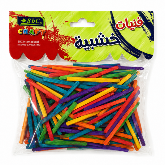 Colorful Wooden Craft Sticks for DIY Art & Craft Projects – 5 cm Multi Color Pack