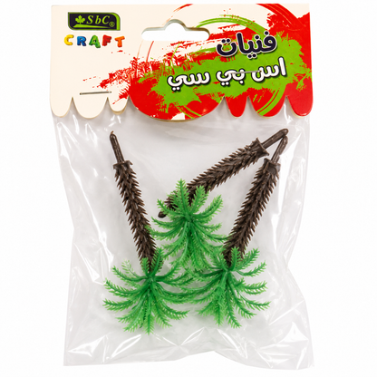 Mini Plastic Palm Tree Set for DIY Crafts & Diorama Decoration – 7 cm – Pack of 3