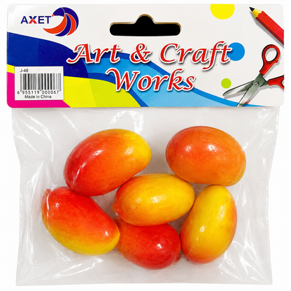Artificial Mini Mango Craft Decoration Set – Realistic Plastic Mango Models, 4 cm, Pack of 6
