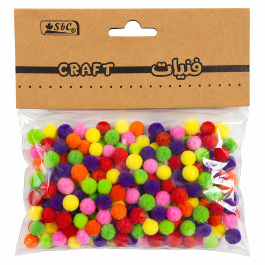 Mini Colorful Pom Pom Balls for DIY Crafts & Decoration – Soft Craft Pom Poms Pack