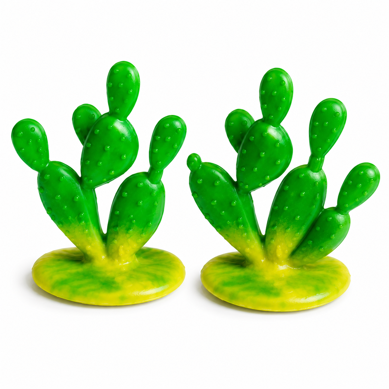 Artificial Mini Cactus Plant Decoration for DIY Crafts & Mini Gardens – 8 cm Plastic Cactus Set, Pack of 2
