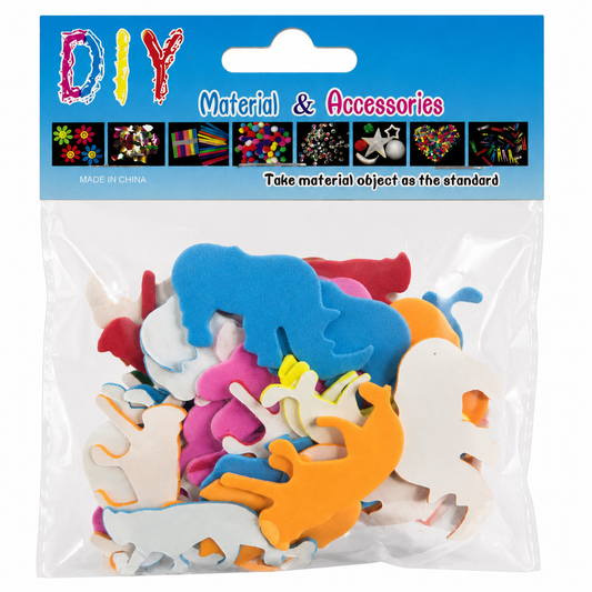 Colorful EVA Foam Animal Shapes for DIY Crafts & Kids Art Projects – 5 cm – 20+ Pieces Assorted Pack
