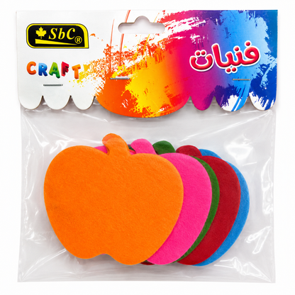Foam Apple Craft Shapes for DIY Arts & Crafts – Multicolor EVA Foam Apple Cutouts, 5 cm, Pack of 6