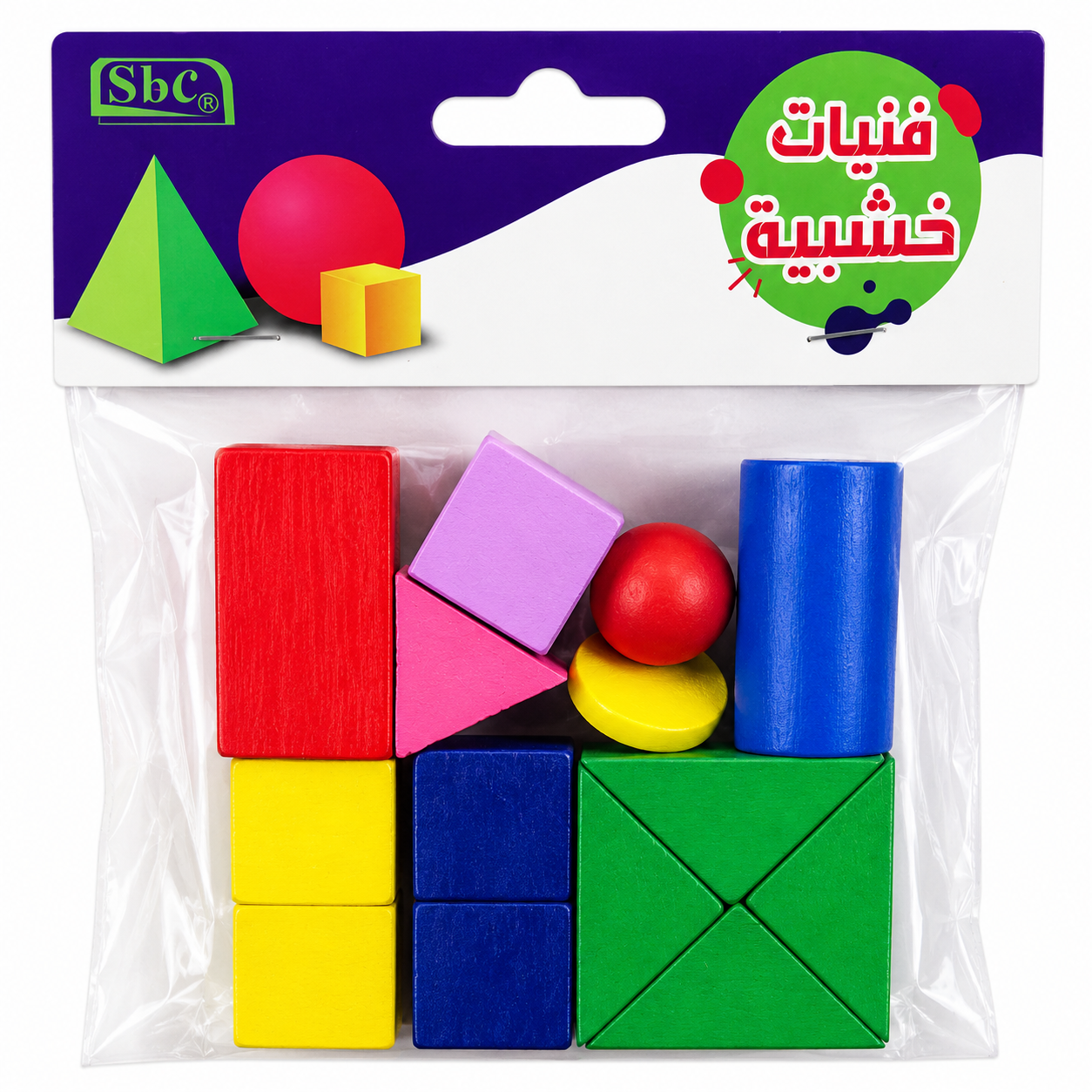 Colorful Wooden Geometry Blocks Set for Kids Learning & DIY Crafts – Educational Shape Building Blocks, Multi Shape Wooden Toy Set