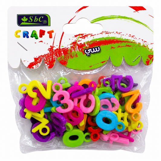 Colorful Plastic Number Charms for DIY Crafts & Educational Activities – Assorted Hanging Number Pieces for Art Projects