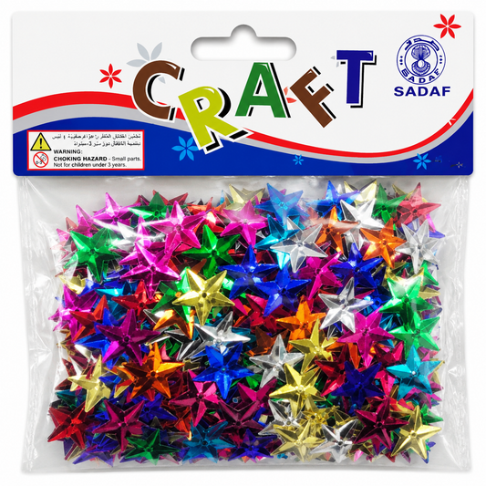 Colorful Metallic Star Sequins for DIY Craft & Decoration – Shiny Star Craft Embellishments, Multi Color Decorative Sequins Pack