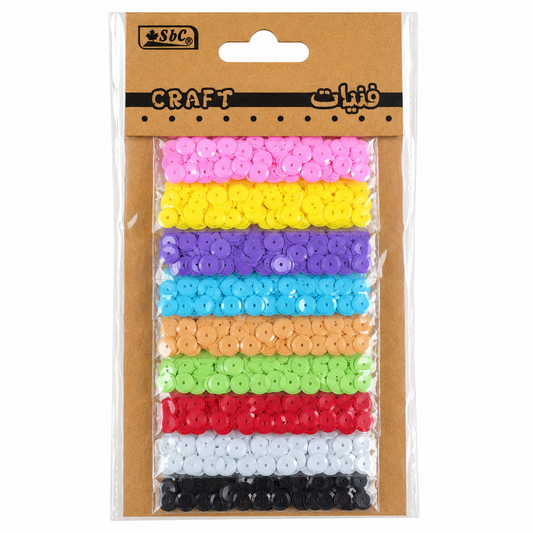 Colorful Round Craft Sequins Set for DIY Art & Decoration – Shiny Multi Color Sequins Pack for Crafts, Scrapbooking & Party Decoration