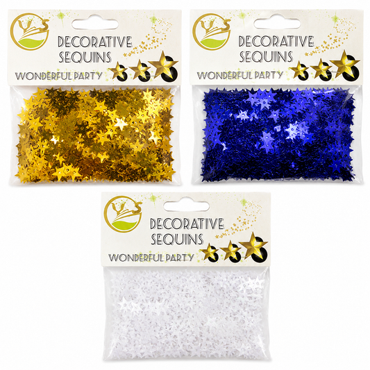 Decorative Star Sequins for DIY Crafts & Party Decoration – Shiny Craft Sequins Pack, Assorted Colors