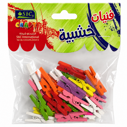 Colorful Mini Wooden Clothespins 2cm Pack of 20+ for Crafts