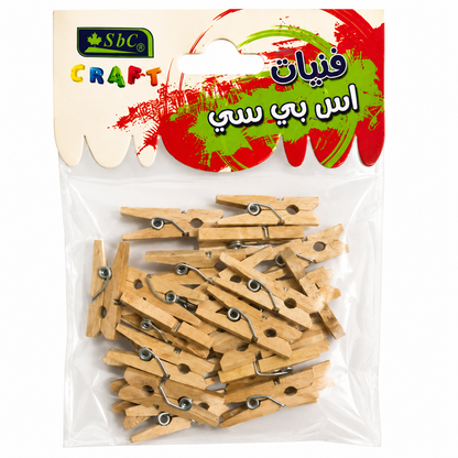 Natural Mini Wooden Crafting Pins 2cm Pack of 20+ for Crafts
